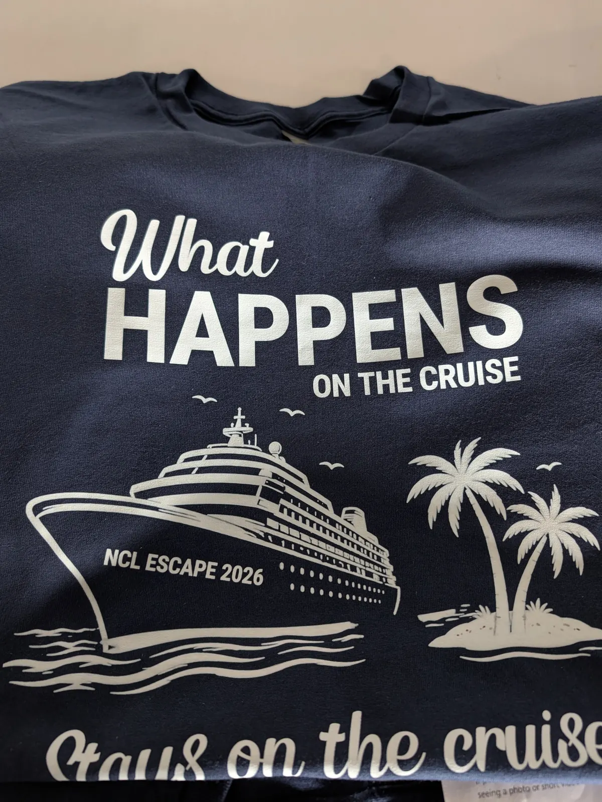 T-shirts de groupe pour une croisière