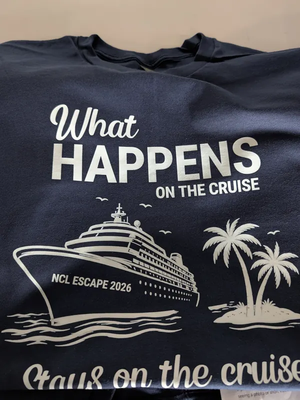T-shirts de groupe pour une croisière